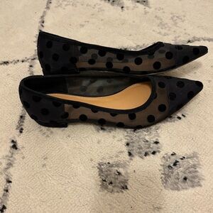 J. Crew Black Polka Dot Women's Flats - 7.5